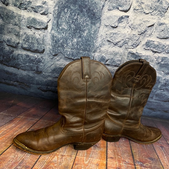 Durango Western Wear Leather Mid Calf Boots with Brass ToneToe accent detail - Picture 6 of 15